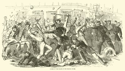 Poliisin syytteet Tribune-toimistossa, heinäkuu 1863 tekijältä American School