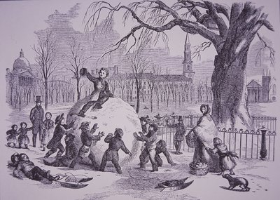 Joulun lumipallo, kohtaus Boston Commonissa tekijältä American School