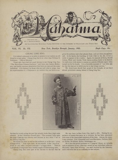 Chung Ling Soo, eli William E Robinson, Man Of Mystery (litho) tekijältä American School