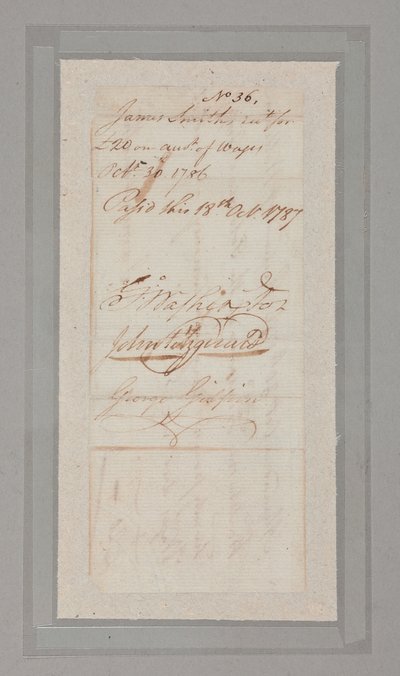 Perustuslakisopimus: kokoelma kirjeitä ja asiakirjoja, jotka on allekirjoittanut 54 vuoden 1787 yleissopimuksen 55 edustajasta (kynä ja muste paperilla) (katso myös 2561290-92) tekijältä American School