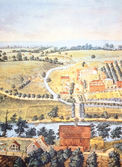 Viljelty viljelysmaa Pennsylvaniassa vuonna 1750 (väri litho) tekijältä American School
