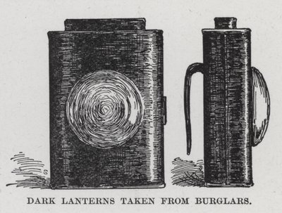 Tummat lyhdyt otettu murtovarkailta (litho) tekijältä American School