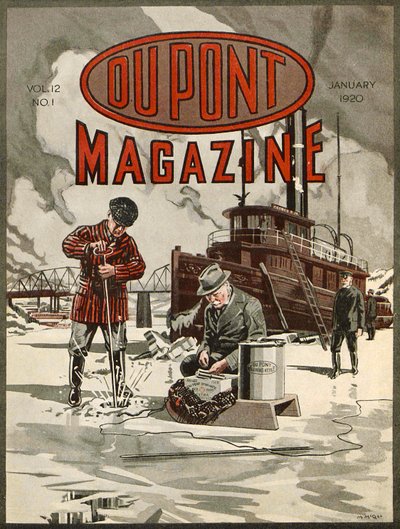 DuPont Dynamite, DuPont Magazine -lehden etukansi, tammikuu 1920 tekijältä American School