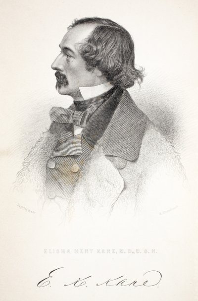 Elisha Kent Kane, kuva Toisesta Grinnell-retkestä Sir John Franklinia etsimässä..., 1856 tekijältä American School