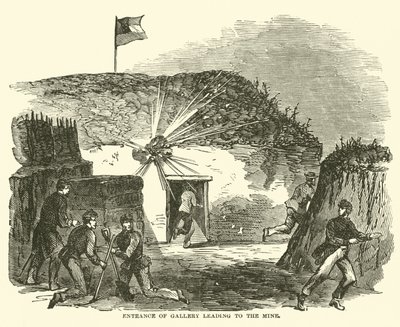 Kaivokselle johtavan gallerian sisäänkäynti, kesäkuu 1863 tekijältä American School