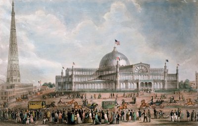 Ulkokuva New Yorkin kristallipalatsista, 1853 tekijältä American School