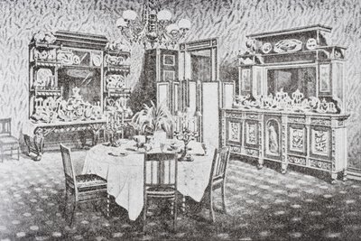 Valkoisen talon perheruokasali 1890-luvulla, Washington D.C., Yhdysvallat tekijältä American School