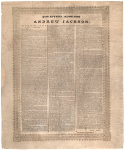 Andrew Jacksonin jäähyväiset, 1837 tekijältä American School