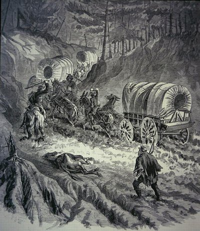 Federal Baggage Train (litho) tekijältä American School