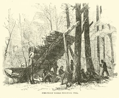 Palonkestävä paikka, jossa Sedgwick kaatui, toukokuu 1864 tekijältä American School