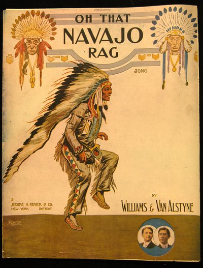 Williamsin ja Van Alstynen Oh that Navajo Rag -kansi, n. 1912 tekijältä American School