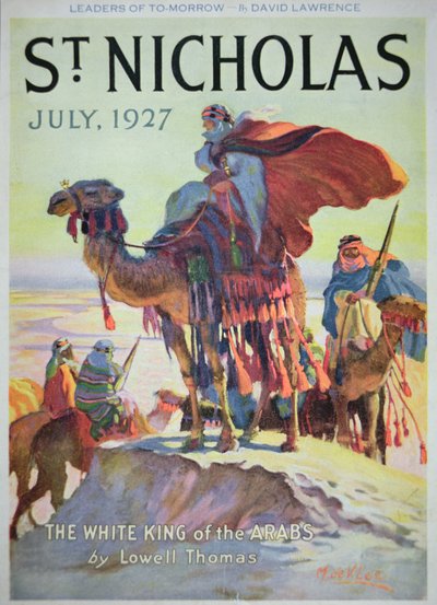 St. Nicholas -lehden etukansi, heinäkuu 1927 (värilitho) tekijältä American School