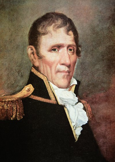 Kenraali Andrew Jackson (väri litho) tekijältä American School