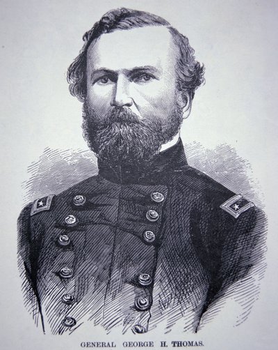 Kenraali George H. Thomas (1816-70) (kaiverrus) tekijältä American School