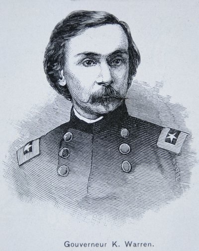 Kenraali Gouverneur Kemble Warren (1830-82) (kaiverrus) tekijältä American School