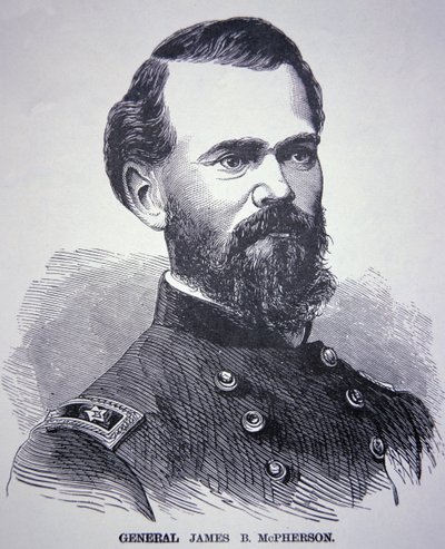 Kenraali James Birdseye McPherson (1828-64) (kaiverrus) tekijältä American School