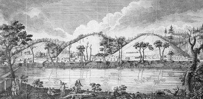 Kenraali John Burgoyne (1723-92) tapaamassa intiaanit tekijältä American School