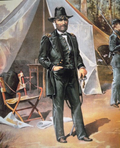 Kenraali Ulysses Simpson Grant (väri litho) tekijältä American School