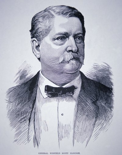 Kenraali Winfield Scott Hancock (1824-86) (kaiverrus) tekijältä American School