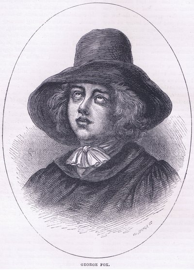 George Fox 1651, kuvitus Cassells History of the United States -pubista. kirjoittanut Petter & Galpin n. 1890 tekijältä American School