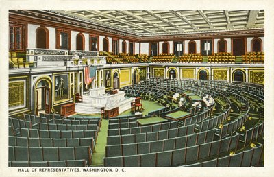 Hall Of Representatives, Washington DC, USA (värilitho) tekijältä American School