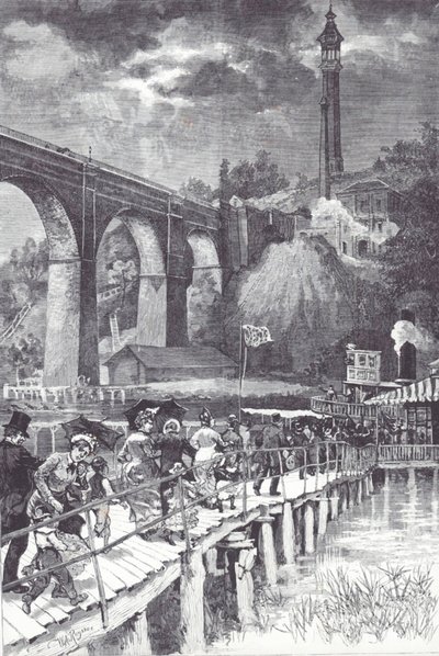 High Bridge Harlem-joen yli, joka kuljettaa makeaa vettä Westchesterin piirikunnasta Central Parkin tekoaltaaseen tekijältä American School