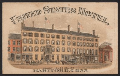 Hotel Trade Card (värillinen kaiverrus) tekijältä American School