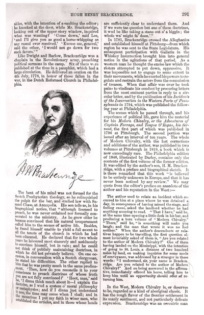 Hugh Henry Brackenridge (1748-1816) "Cyclopedia of American Literaturesta", kirjoittanut Evert Augustus Duyckinck (1816-78) 1855 tekijältä American School