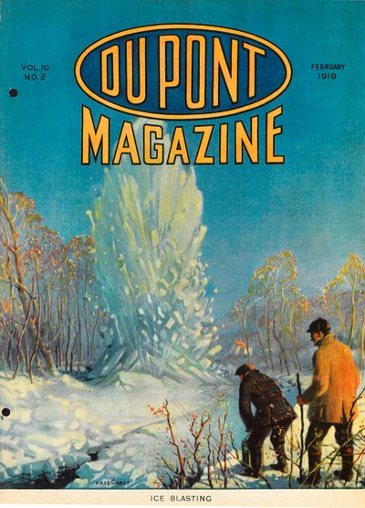 Ice Blasting, DuPont-lehden etukansi, helmikuu 1919 tekijältä American School