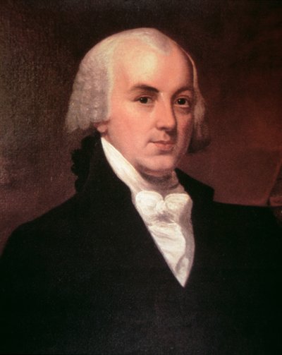 James Madison (1751-1836) (väri litho) tekijältä American School