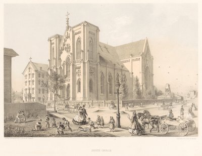 Jesuiittakirkko, Pyhän perheen kirkko, Chicago 1866 (litho) tekijältä American School