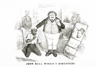 John Bull tekee löydön (litho) tekijältä American School