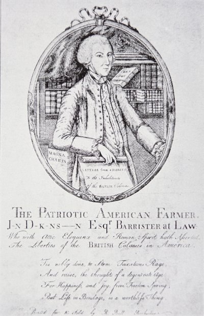 John Dickinson, "The Patriotic American Farmer" (litho) tekijältä American School