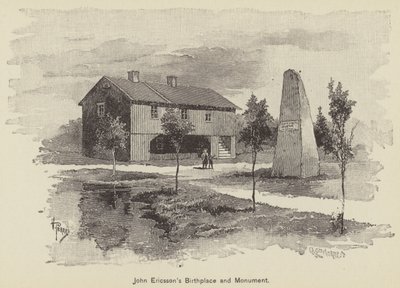John Ericssonin syntymäpaikka ja muistomerkki (kaiverrus) tekijältä American School