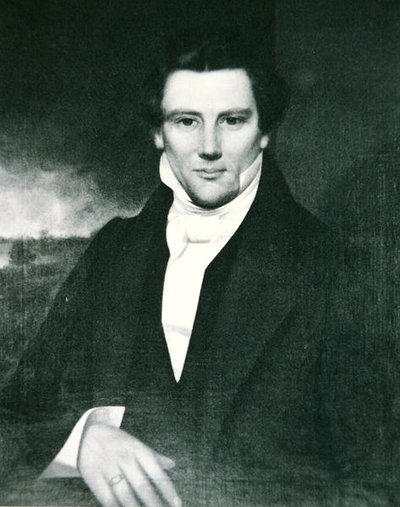 Joseph Smith (1805-44), profeetta mormoniuskonnon perustaja Yhdysvalloissa (litho) tekijältä American School