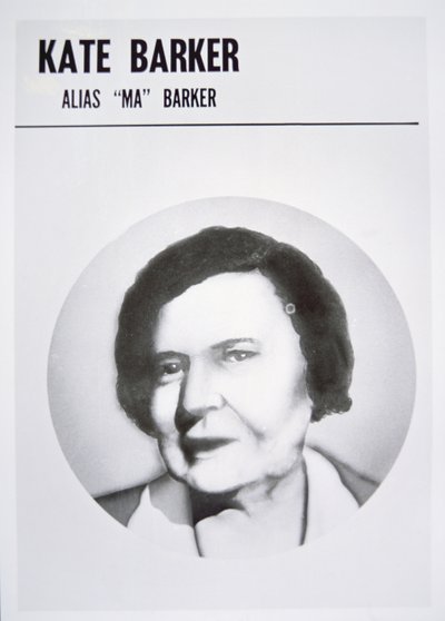 Kate Barker (n.1871-1935) eli "Ma" Barker (litografia). tekijältä American School