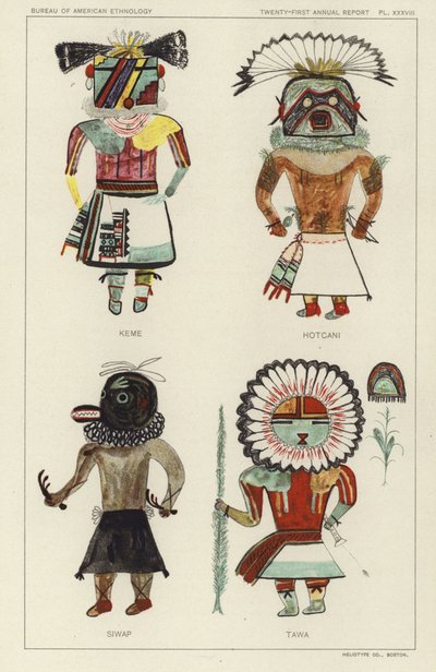 Keme, Hotcani, Siwap, Tawa (värilitografia). tekijältä American School