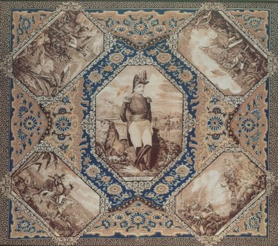 Liina, jossa Zachary Taylorin muotokuva ja Meksikon sodan taistelut (1846-1848), 1848 (puuvillaa) tekijältä American School