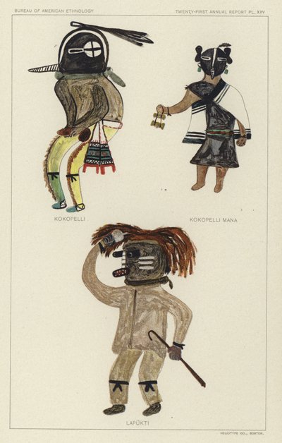 Kokopelli, Kokopelli Mana, Lapukti (colour litho) tekijältä American School