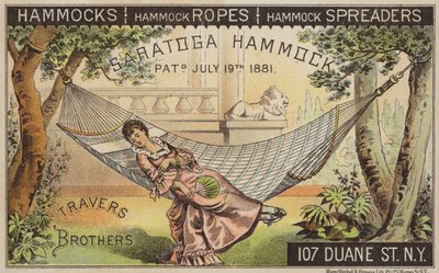 Lady rentoutumassa Saratoga Hammockissa tekijältä American School