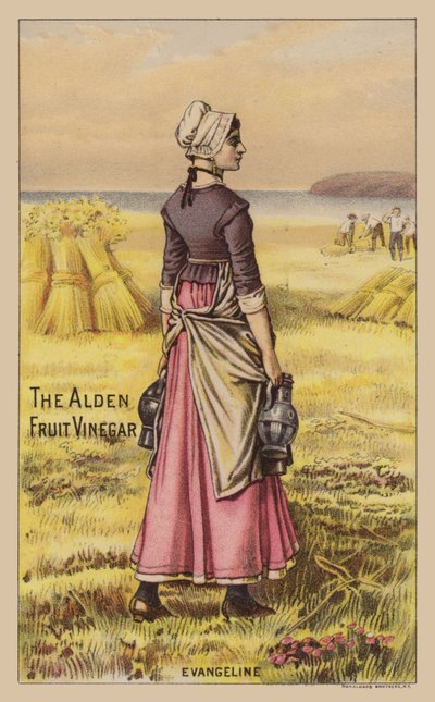 Lady in Field pitelee etikkapurkkeja tekijältä American School