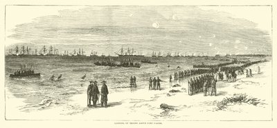 Joukkojen laskeutuminen Fort Fisherin yläpuolelle tammikuussa 1865 tekijältä American School