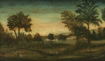 Maisema rakennuksilla, 1700-luvun loppu tekijältä American School