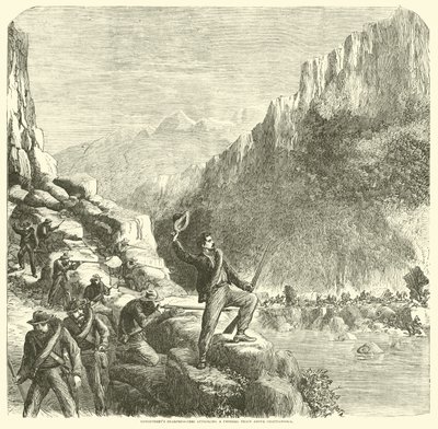 Longstreetsin ampujat hyökkäsivät liittovaltion junaan Chattanoogan yläpuolella lokakuussa 1863 tekijältä American School