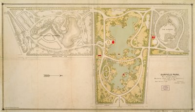 Kartta Garfield Parkista, Chicagosta, Illinoisista tekijältä American School