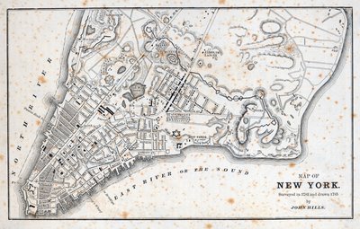 New Yorkin kartta (litho) tekijältä American School