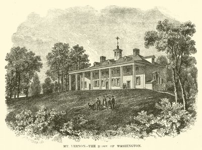 Mount Vernon, Washingtonin koti (kaiverrus) tekijältä American School