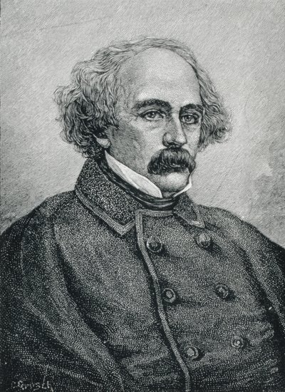 Nathaniel Hawthorne (1804-1864) yhdysvaltalainen kirjailija tekijältä American School