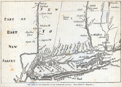 New York 1700-luvun alussa (litho) tekijältä American School