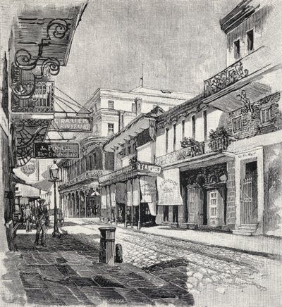 Old St. Louis Hotel, myöhemmin The State House, New Orleans, The Century Illustrated Monthly Magazine, toukokuusta lokakuuhun 1883 tekijältä American School